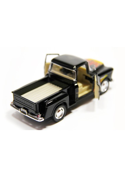 Off-Road 1955 Chevy Stepside Pick-Up Çek Bırak 1/32 Die Cast Model Araç
