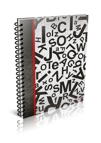 A4 Spiralli Plastik Kapak Defter 96 Yp Kareli