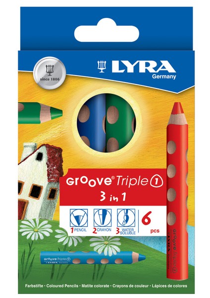 L3831060 (3 İn 1) Kuru Boya 6'Lı Groove Triple One