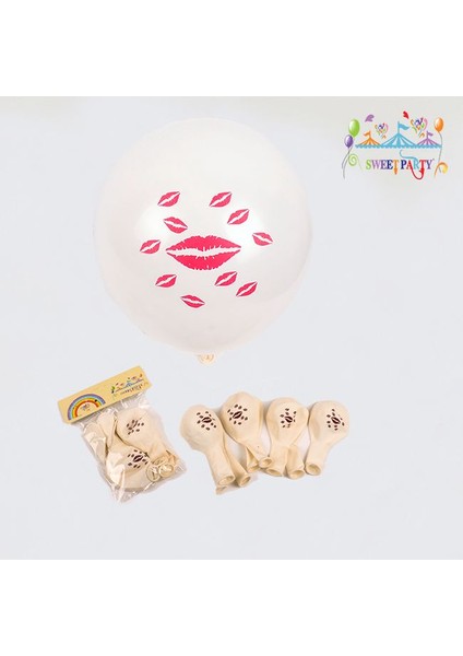 Dudak Baskılı Balon 10'Lu Paket