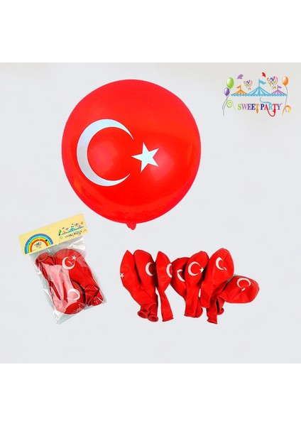 Türk Bayrağı Balon 10'Lu Paket