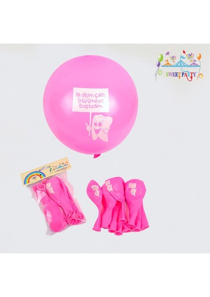 Diş Buğdayı Balon 10'Lu Paket Pembe