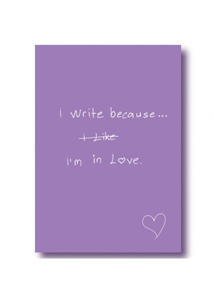 I Write Im İn Love Not Defteri