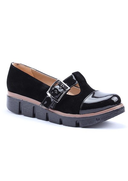 Günlük Kalın Taban Tokalı Kadın Ayakkabı