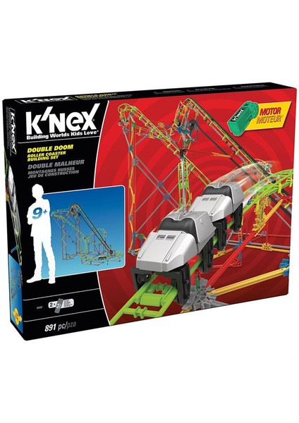 K'Nex Double Doom Roller Coaster Set (Motorlu) Thrill Rides 55402