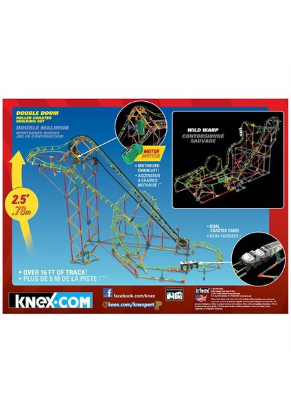 K'Nex Double Doom Roller Coaster Set (Motorlu) Thrill Rides 55402
