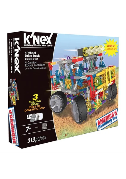 K'Nex 4 Çeker Kamyon (Motorlu) Building Set 11414