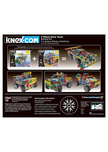 K'Nex 4 Çeker Kamyon (Motorlu) Building Set 11414