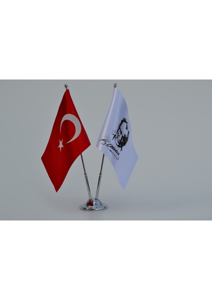 Bayrakal  Türk Bayrağı ve Atatürk İmza Masa Bayrak Takımı 