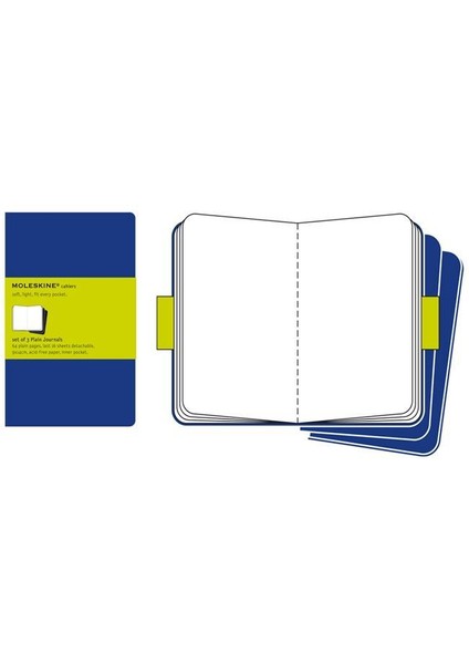 Defter 1007 Cep Boy Chaier Çizgisiz Mavi