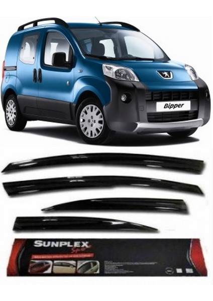 2 Li Peugeot Bipper Sport Style Sunplex Cam Rüzgarlığı