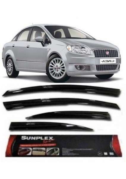 4 Lü Fiat Linea Ön-Arka Sport Style Sunplex Cam Rüzgarlığı