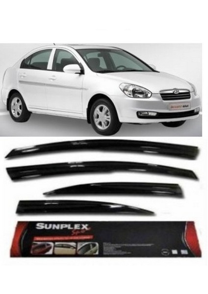 4 Lü Hyundai Accent Era Ön-Arka Sport Stlye Sunplex Cam Rüzgarlığı