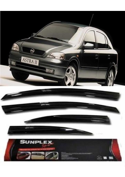 4 Lü Opel Astra G Kasa 98-2003 Sport Stlye Mügen Sunplex Cam Rüzgarlığı
