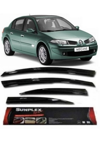 4 Lü Renault Megane Iı Ön-Arka Sport Style Sunplex Cam Rüzgarlığı