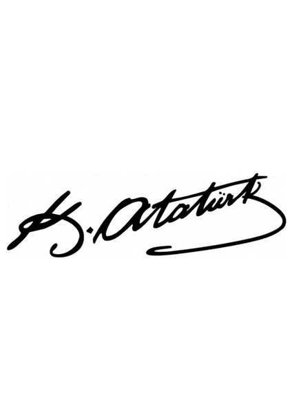 Mustafa Kemal Atatürk İmzası Siyah 25Cmx5Cm