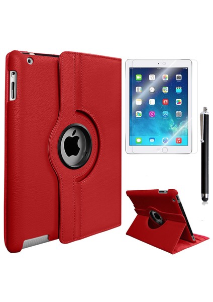 iPad 2 Kılıf Tam Korumalı +Tempered Glass+KalemOtg Kablo