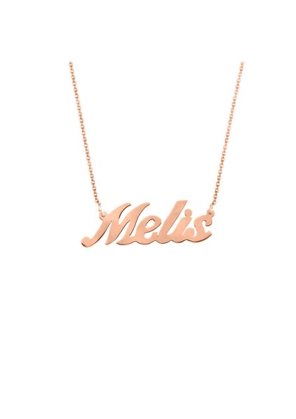 Kişiye Özel Rose İsimli Gümüş Kolye