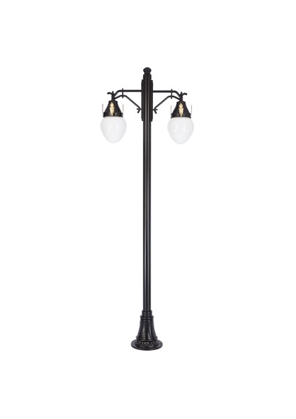 Aliminyum Saçaklı Model Aydınlatma 2 Kollu Direk