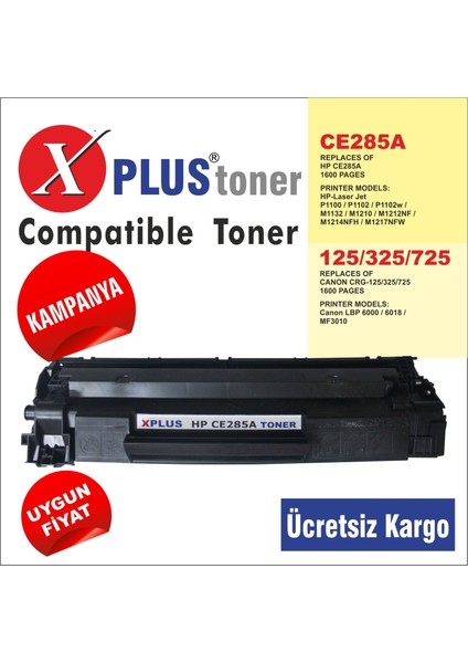 Hp Ce285A 85X Muadil Toner Yüksek Kapasite-85A-85X 1102/1132/1212