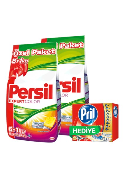 Color Deterjan 7 Kg x 2 Adet + Pril Tablet