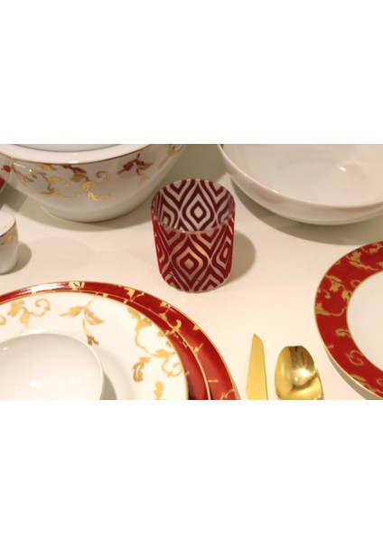 Oval Kırmızı Retro Mumluk fiyatları
