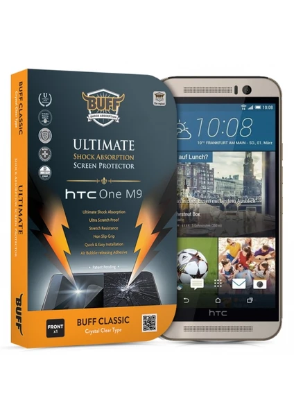 Htc One M9 Darbe Emici Ekran Koruma Filmi