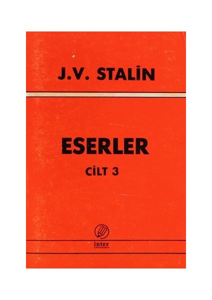 J. V. Stalin Eserler Cilt 3