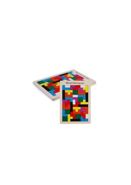 Ahşap Tetris Eğitici Oyuncak - Çocuk Gelişim Oyunu