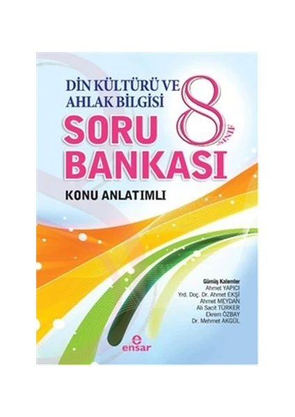 8. Sınıf Din Kültürü ve Ahlak Bilgisi Soru Bankası Konu Anlatımlı