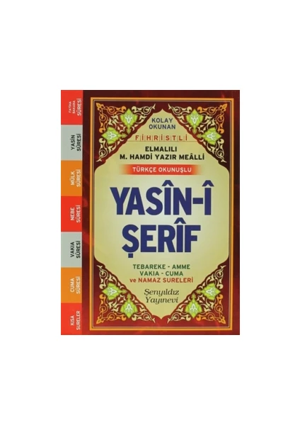 Kolay Okunan Fihristli Elmalılı Hamdi Yazır Mealli Türkçe Okunuşlu Yasin-i Şerif (Çanta Boy)