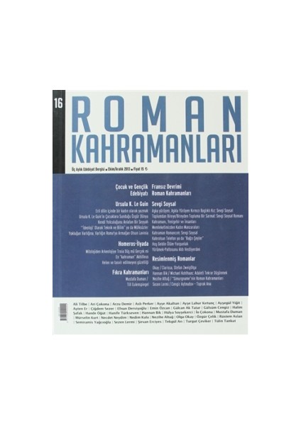 Roman Kahramanları Sayı: 16