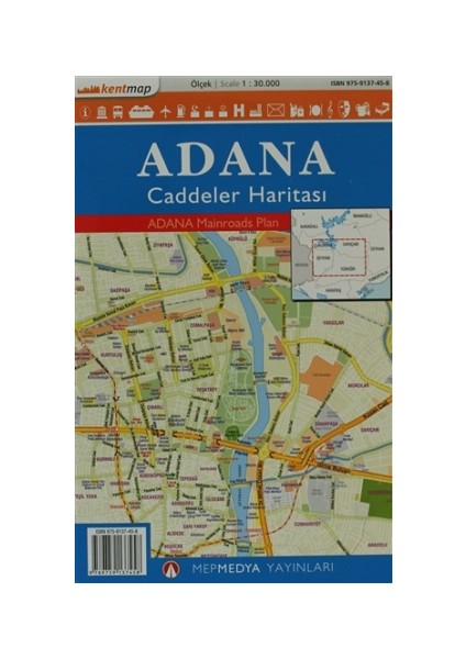 Kentmap Adana Caddeleri Haritası