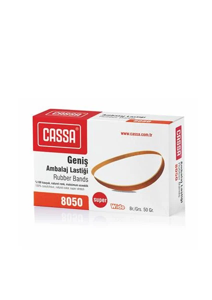 8050 Geniş Kauçuk Lastik 50 Gr.Kutu