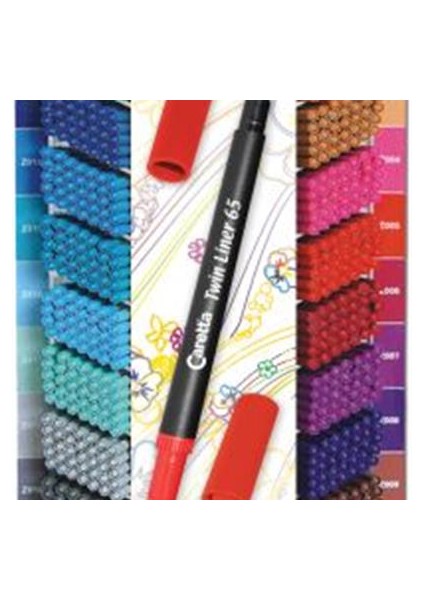 Twinlıner 65/10 Bordo Çift Uçlu Kalem