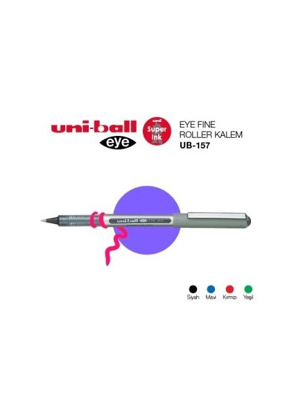 UNİ ROLLER KALEM EYE UB-157 0.7 MAVİ