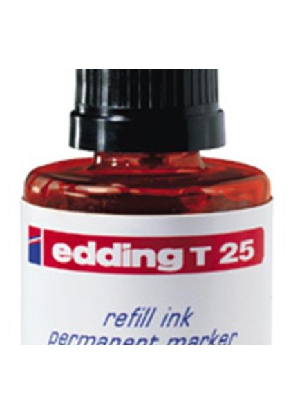 T25 Kırmızı Permanent Mürekkep 25Ml