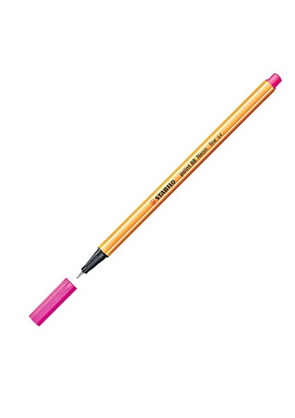 STABILO point 88 İnce Keçeli Kalem Floresan Pembe 1 Adet Açık Kahve Renkli