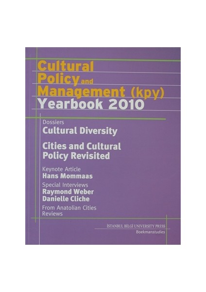 Cultural Policy and Management (KPY) Yearbook 2010