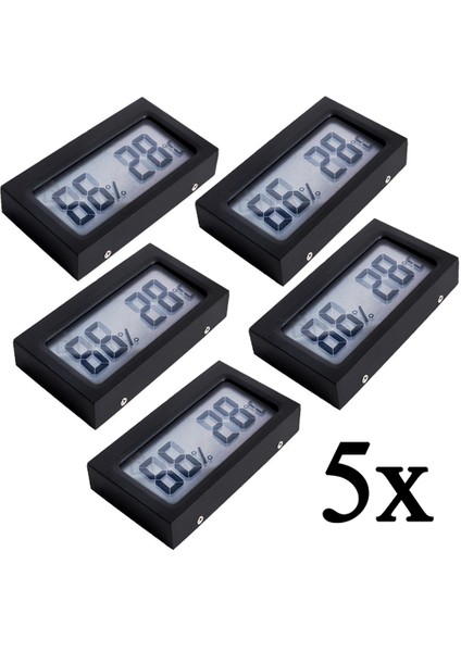 5 li Paket Büyük Punto Dijital Sıcaklık, Nem ölçer Saati ca72-5