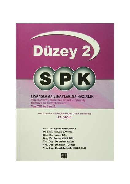 SPK Temel Düzey 2 Lisanslama Sınavlarına Hazırlık