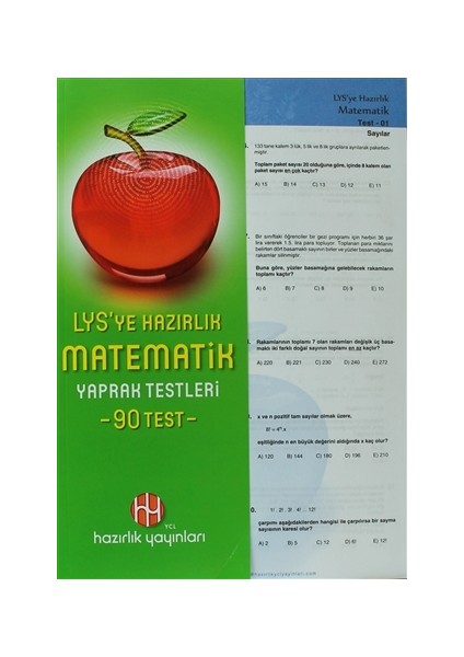 LYS'ye Hazırlık Matematik Yaprak Testleri (90 Test)