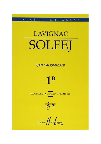 Lavignac Solfej 1B (Büyük Boy) - Danhauser