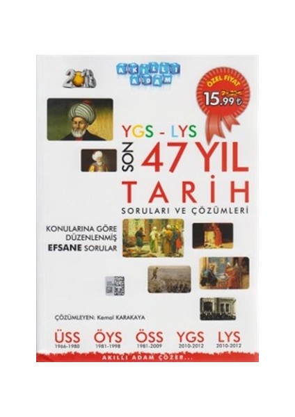 Akıllı Adam YGS - LYS Son 47 Yıl Tarih Soruları ve Çözümleri 2013