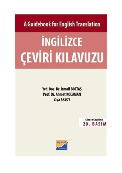 A Guidebook For English Translation İngilizce Çeviri Kılavuzu - Cevap Anahtarı