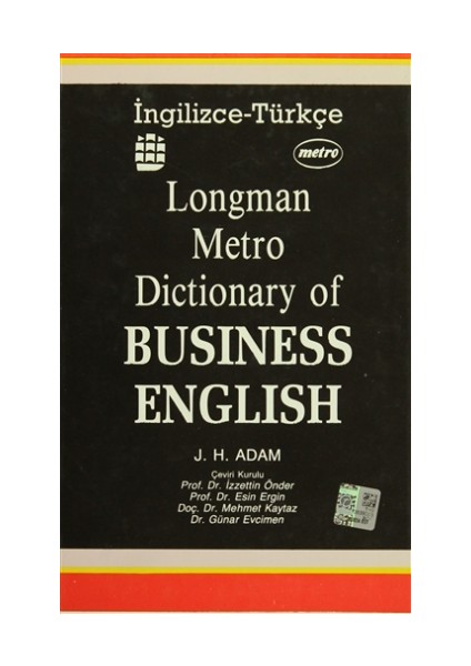 Dictionary of Business English İngilizce - Türkçe Sözlük