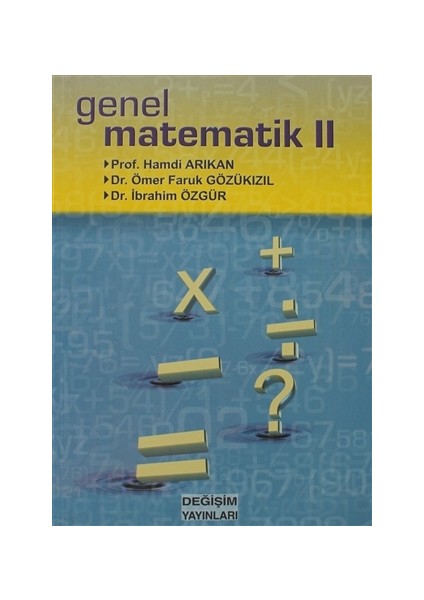 Değişim Yayınları Genel Matematik 2