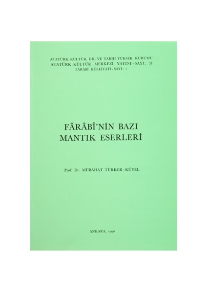 Farabi'nin Bazı Mantık Eserleri