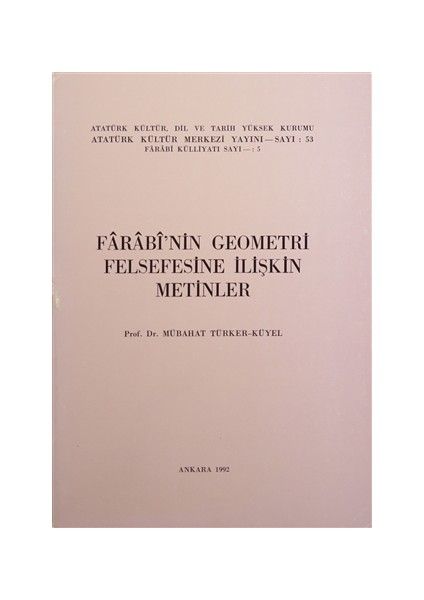 Farabi'nin Geometri Felsefesine İlişkin Metinler