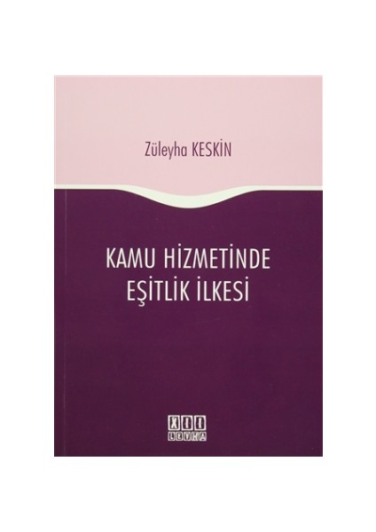 Kamu Hizmetinde Eşitlik İlkesi